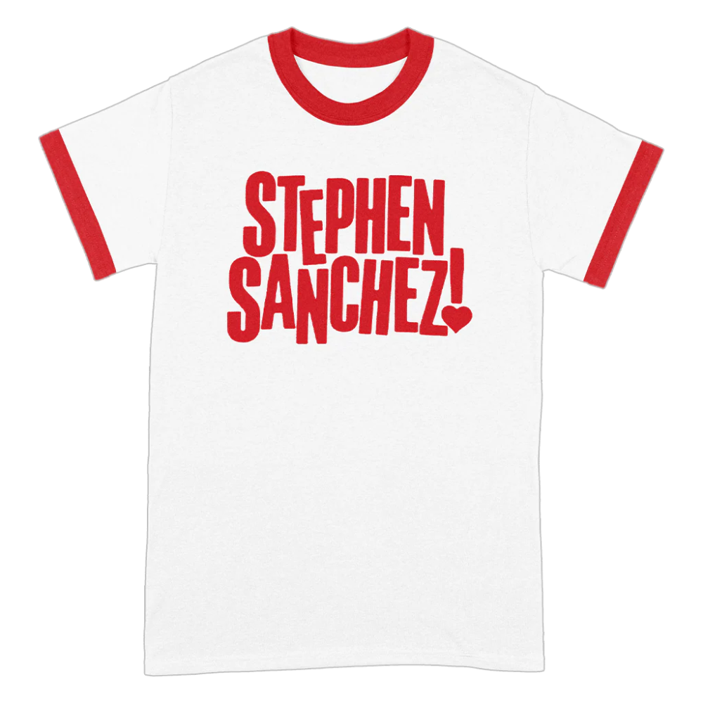 Exclamation Heart Logo Ringer T-Shirt FRONT