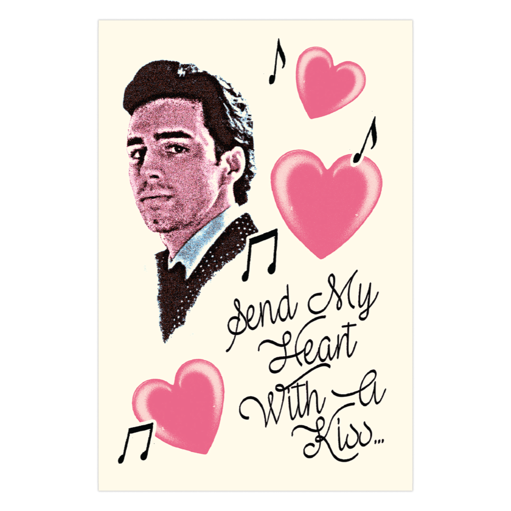 Send My Heart With A Kiss Postcard